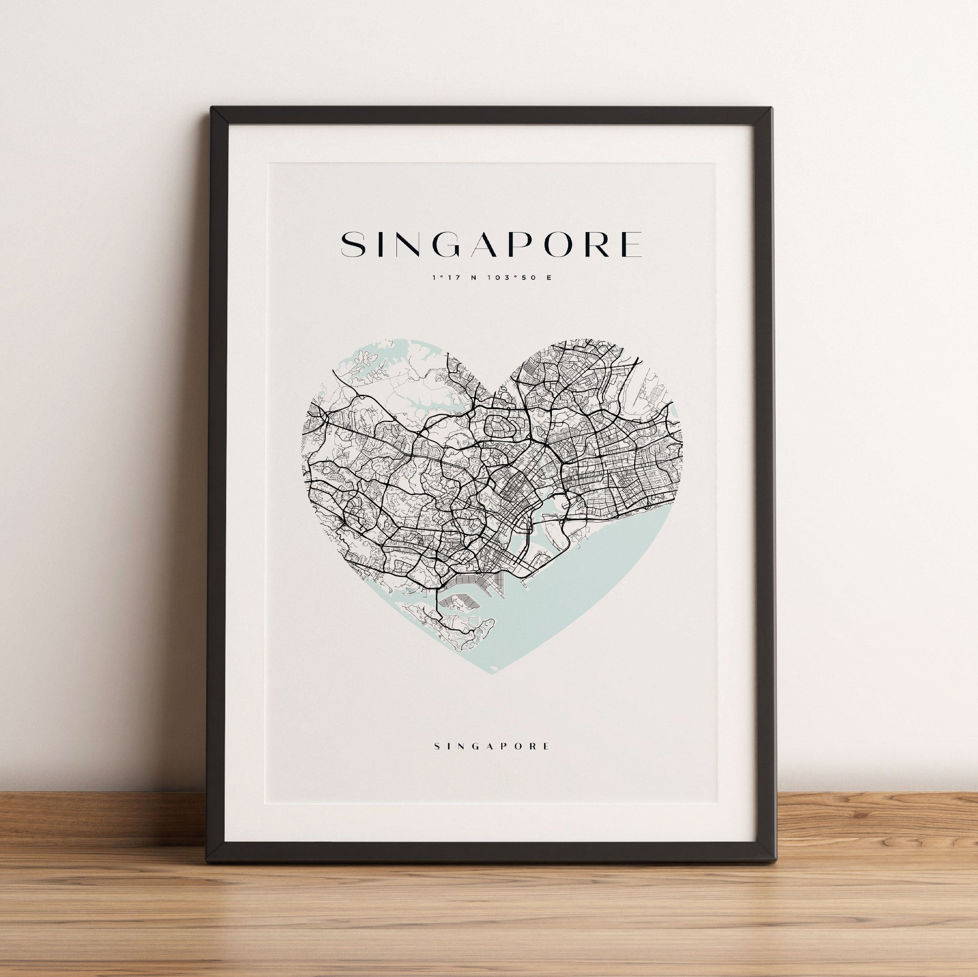 Lieblings Stadt  - Singapur, Gerahmtes Bild