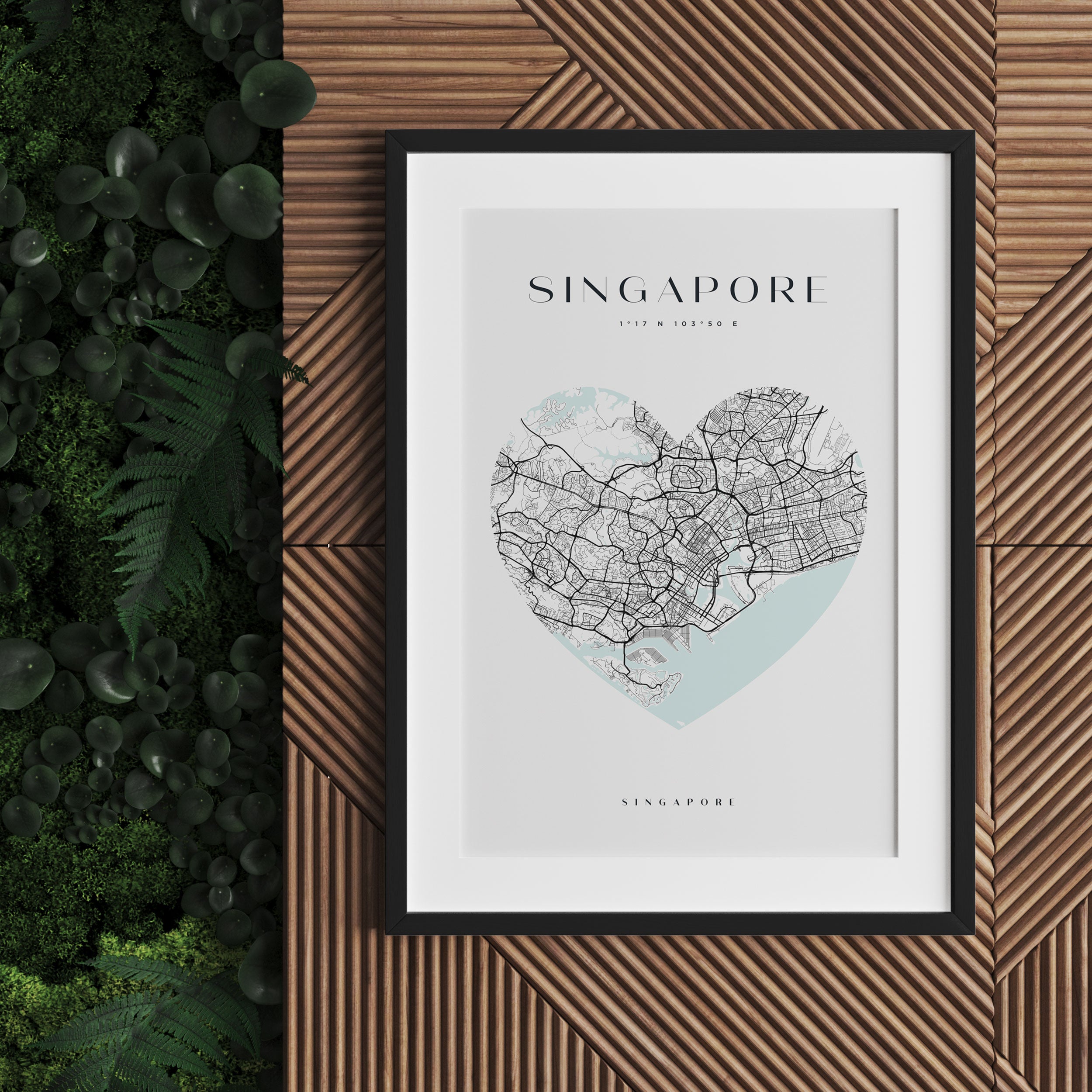 Lieblings Stadt  - Singapur, Gerahmtes Bild