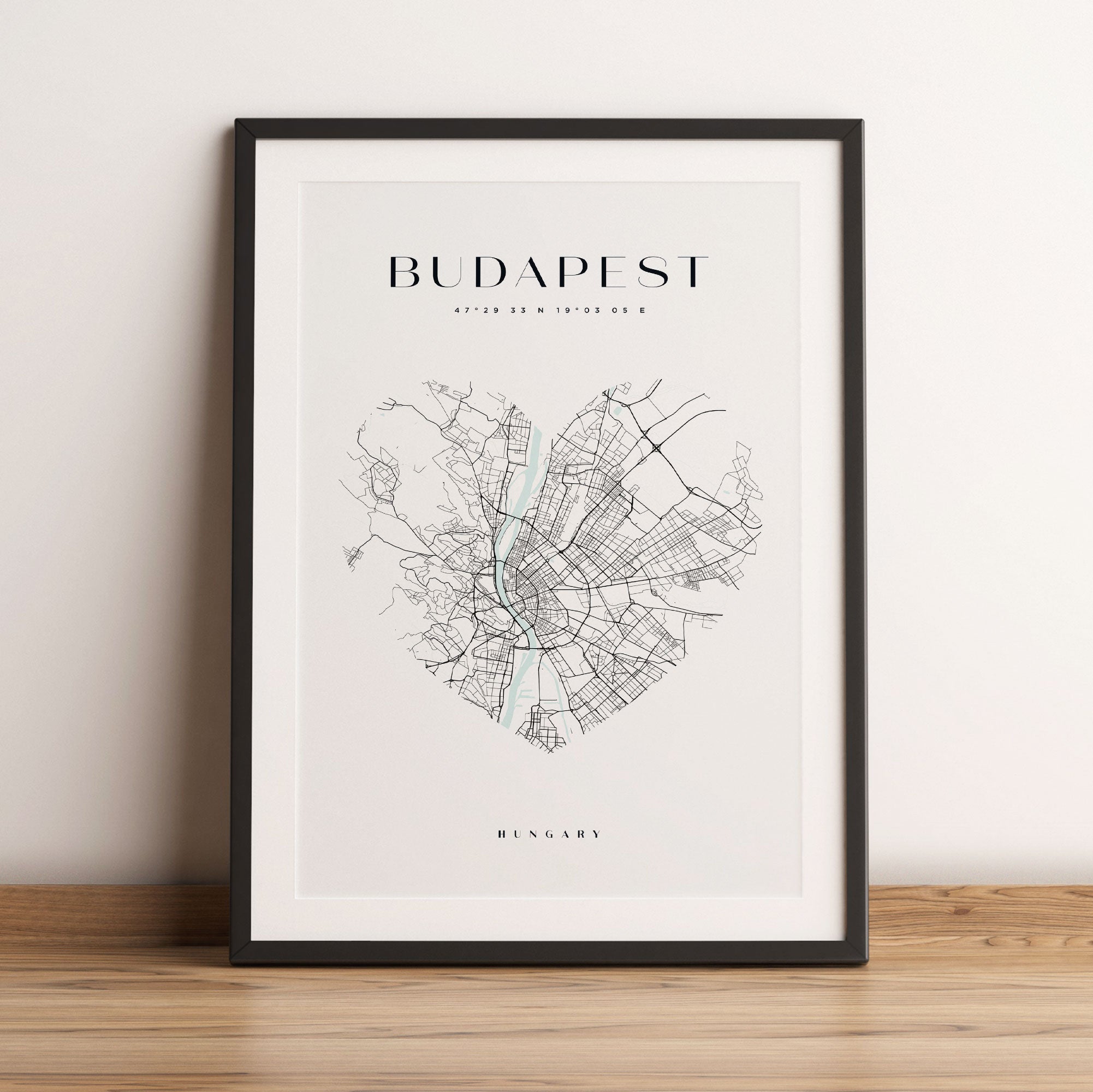 Lieblings Stadt  - Budapest, Gerahmtes Bild