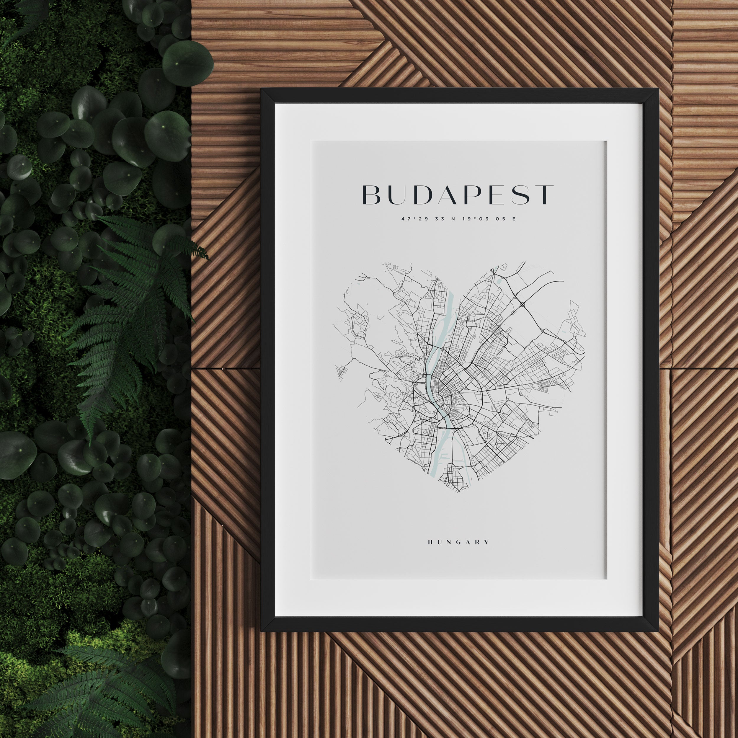 Lieblings Stadt  - Budapest, Gerahmtes Bild