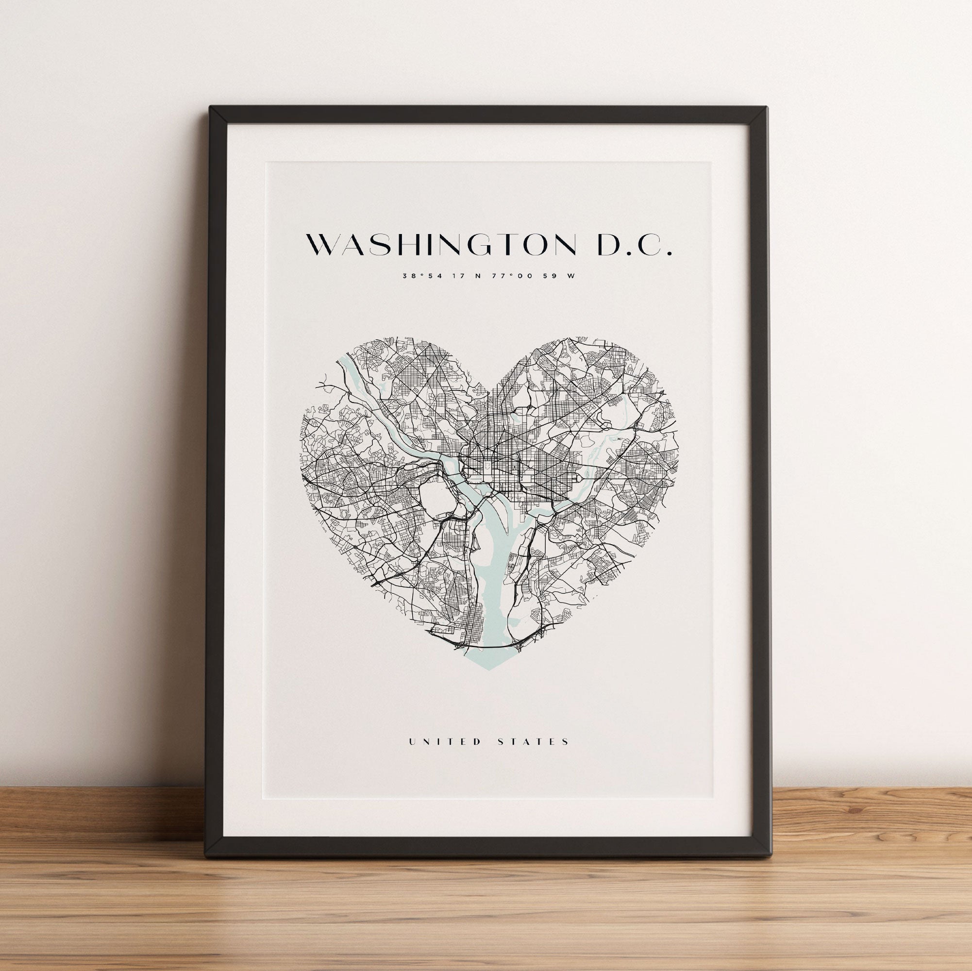 Lieblings Stadt  - Washington D.C., Gerahmtes Bild