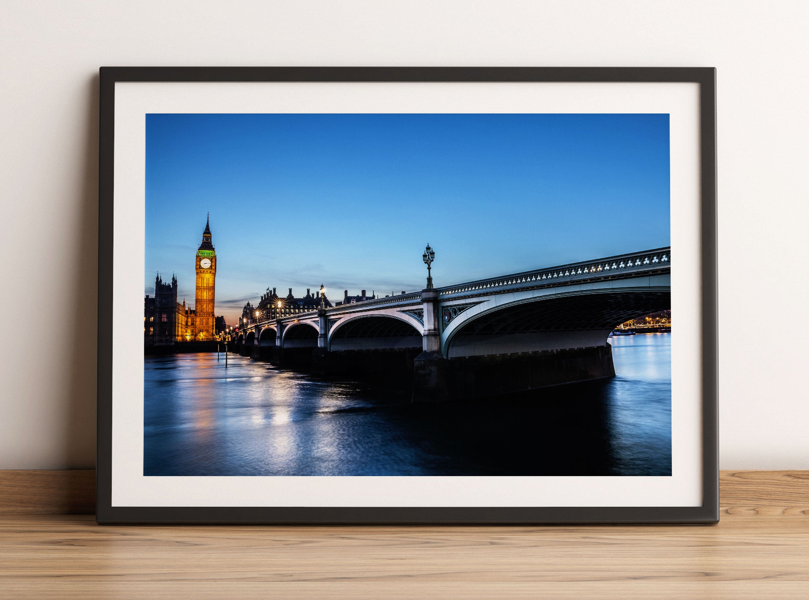 Westminster Bridge Big Ben, Gerahmtes Bild