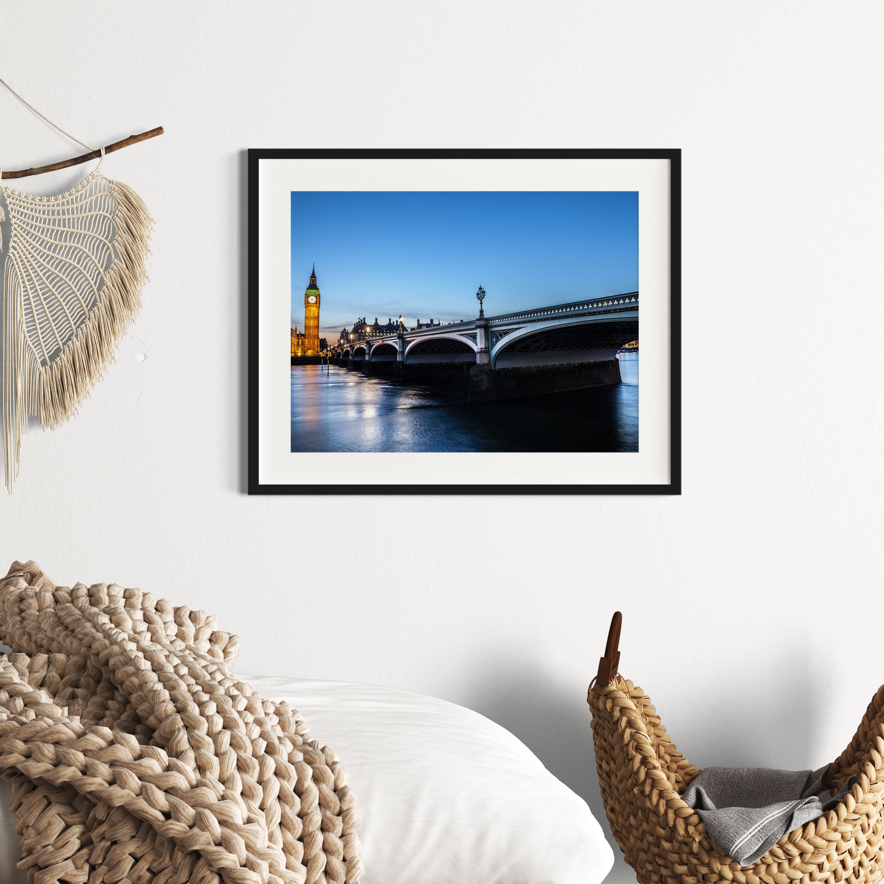 Westminster Bridge Big Ben, Gerahmtes Bild