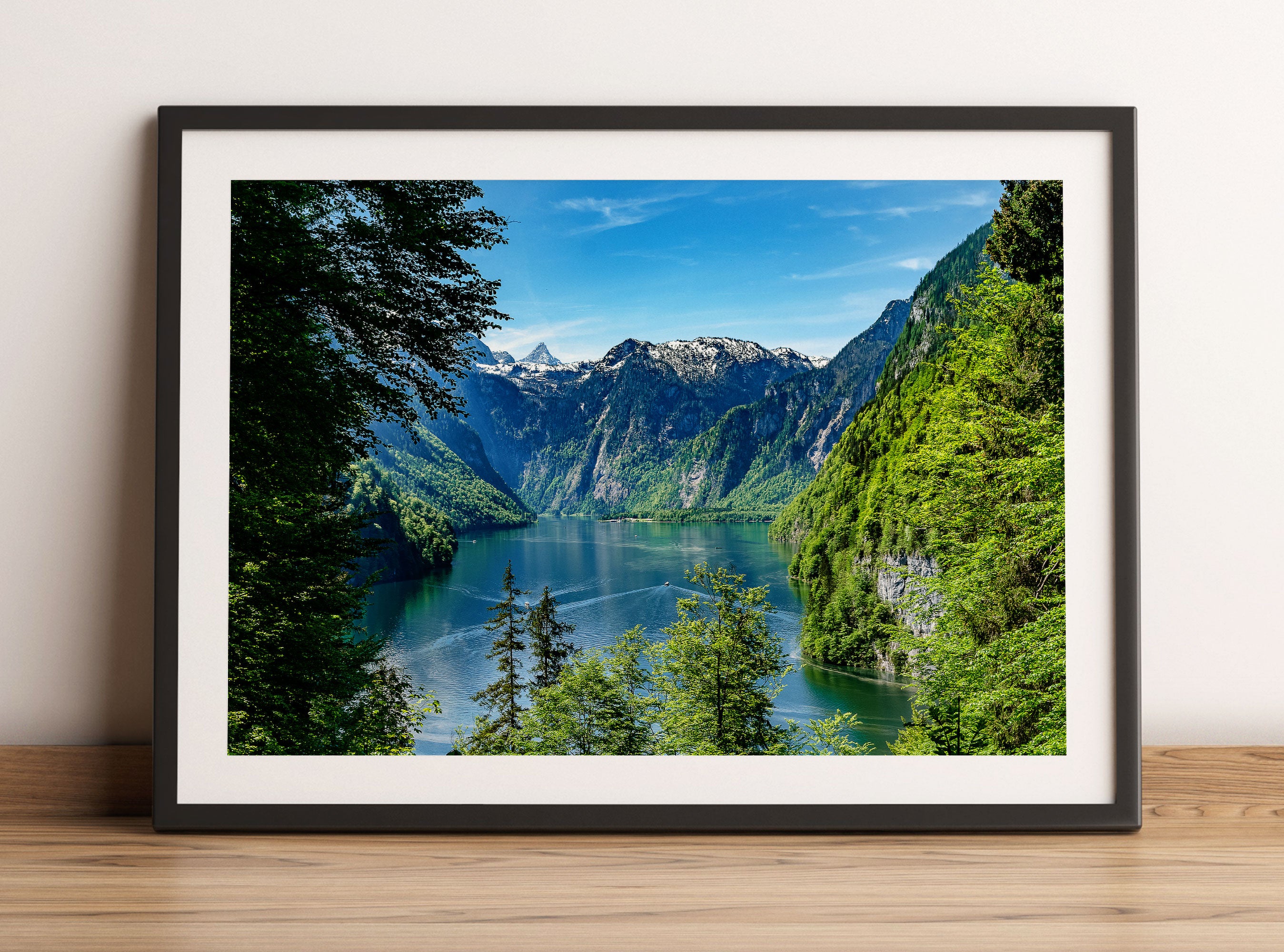 Blick auf den Königssee, Gerahmtes Bild